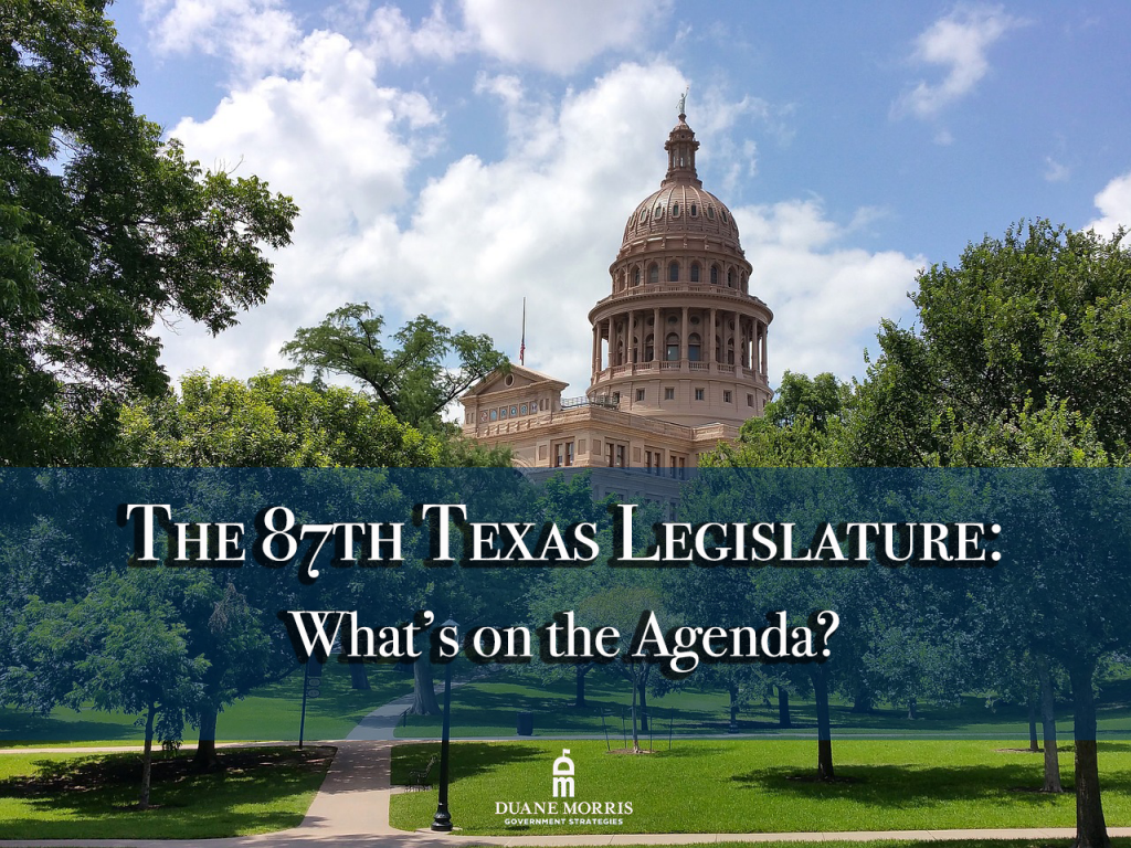 The 87th Texas Legislature What’s on the Agenda? Duane Morris